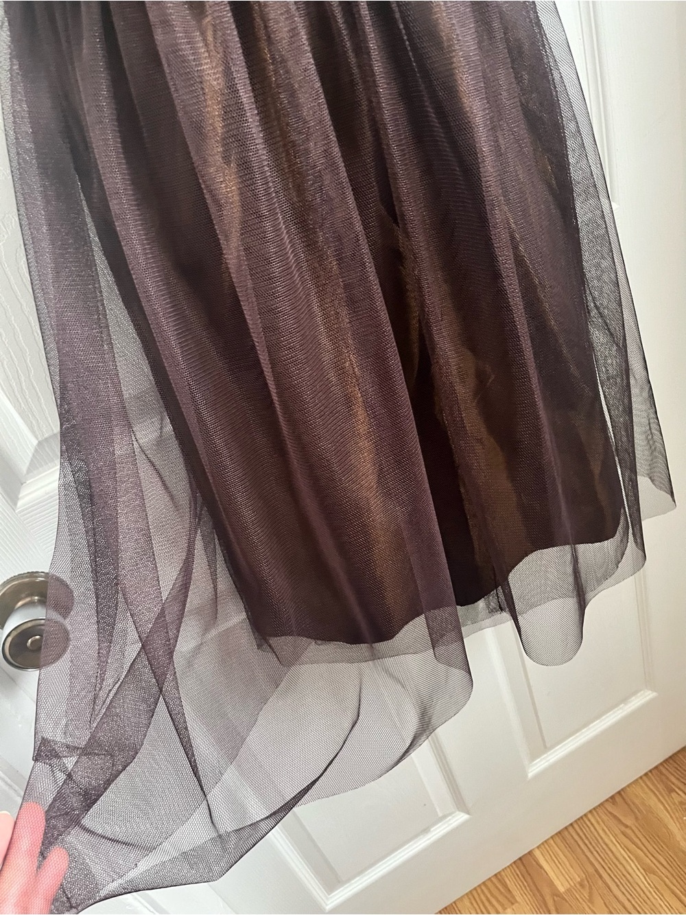 Vintage Vera Wang Maids Dress 10 Medium Whimsigoth Brown Tulle Mini Cocktail - Picture 3 of 10